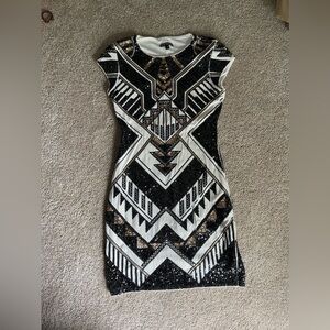 Express over the knee cocktail dress, sequined
